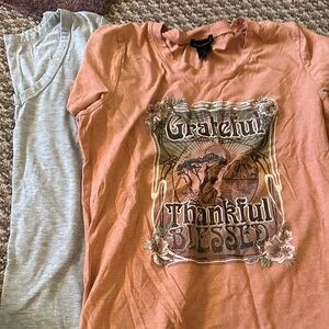 Desigual Kids Graphic Tee - Orange and Gray
